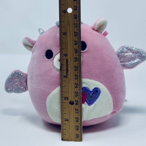 Squishmallow Dakota Pink Dragon Valentine’s Day Hearts Squishmallow Plush Toy - Picture 2 of 8